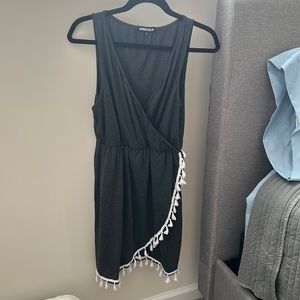 Misslinlin Summer Dresses for Women Beach Sleeveless V-Neck Wrap Around Dress